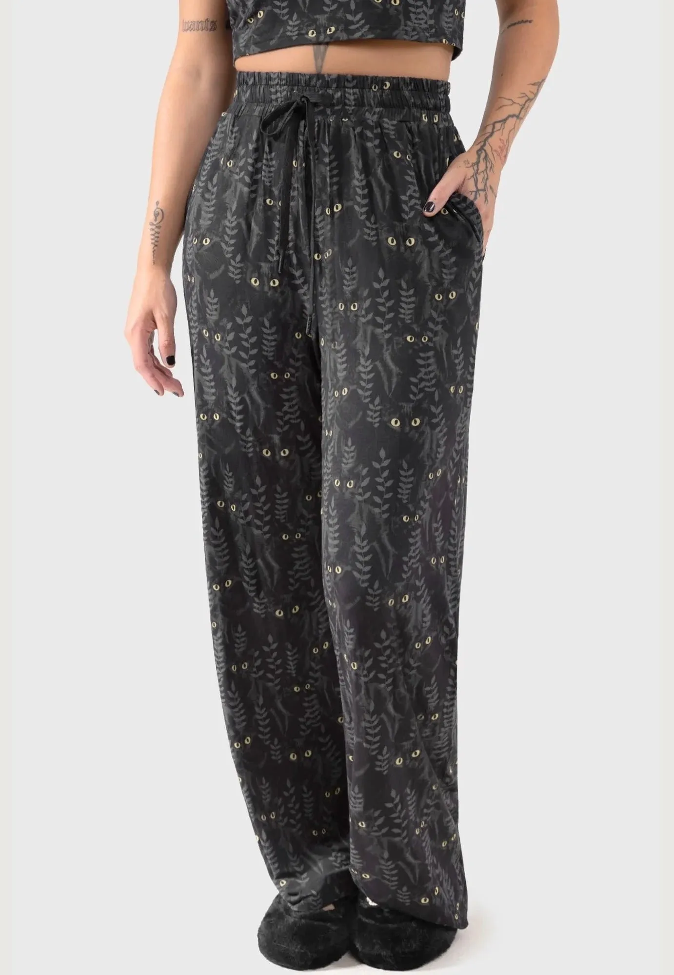 Killstar - Familiar Woods Lounge Black - Pants