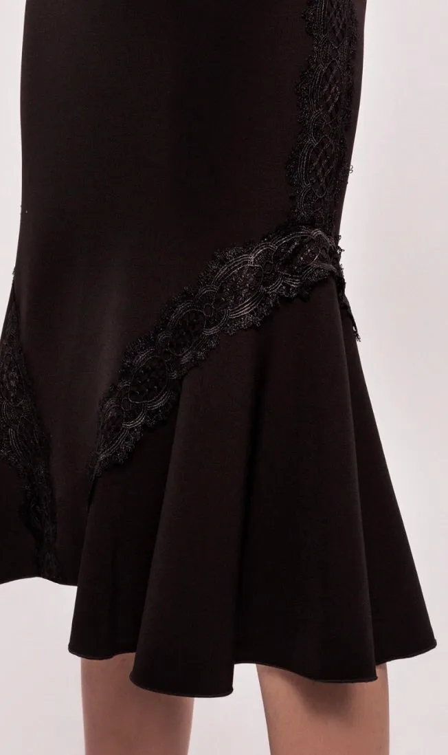 Lace insert Black Skirt