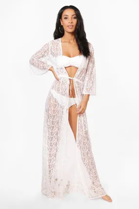 Lace Maxi Beach Kimono