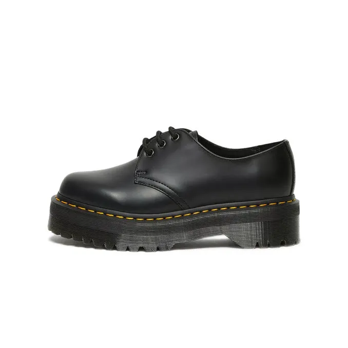 LACE-UPS 1461 QUAD Woman Black Polished Smooth 