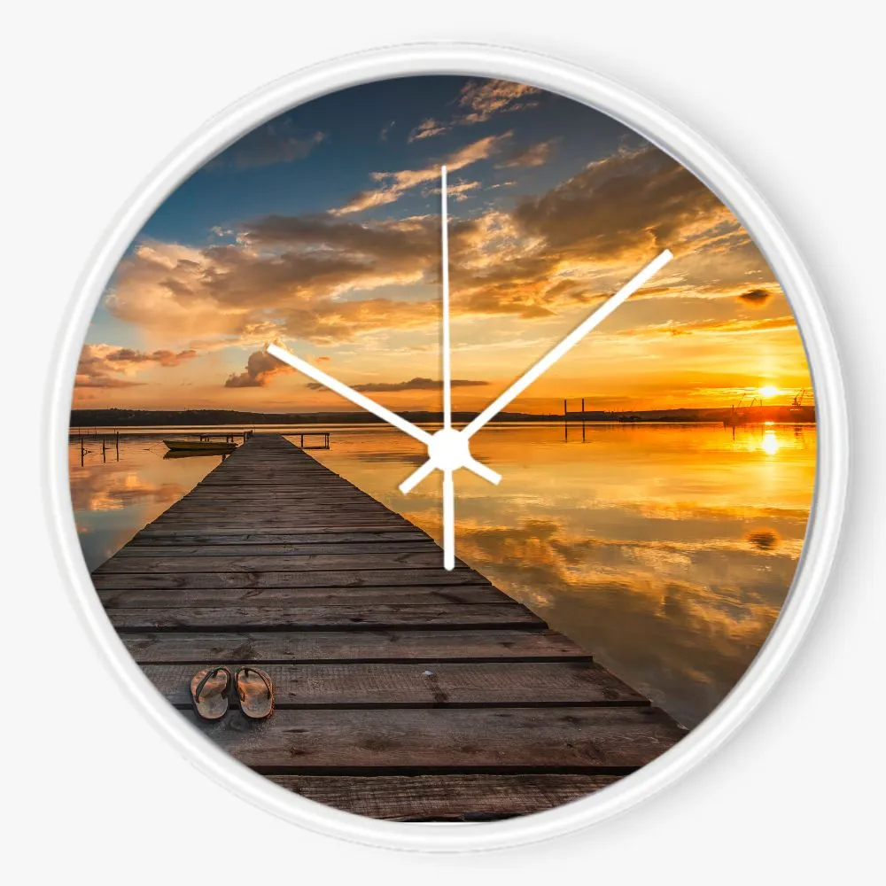 Lake Sunset 10 inch wall clock