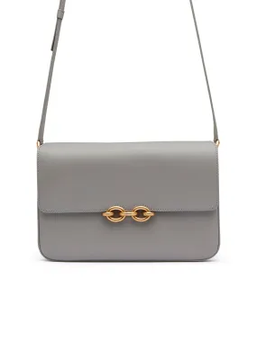 Le Maillon Satchel in Smooth Leather in Grey