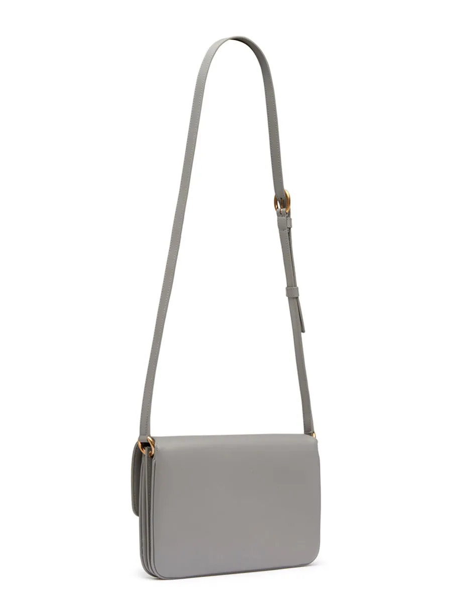 Le Maillon Satchel in Smooth Leather in Grey