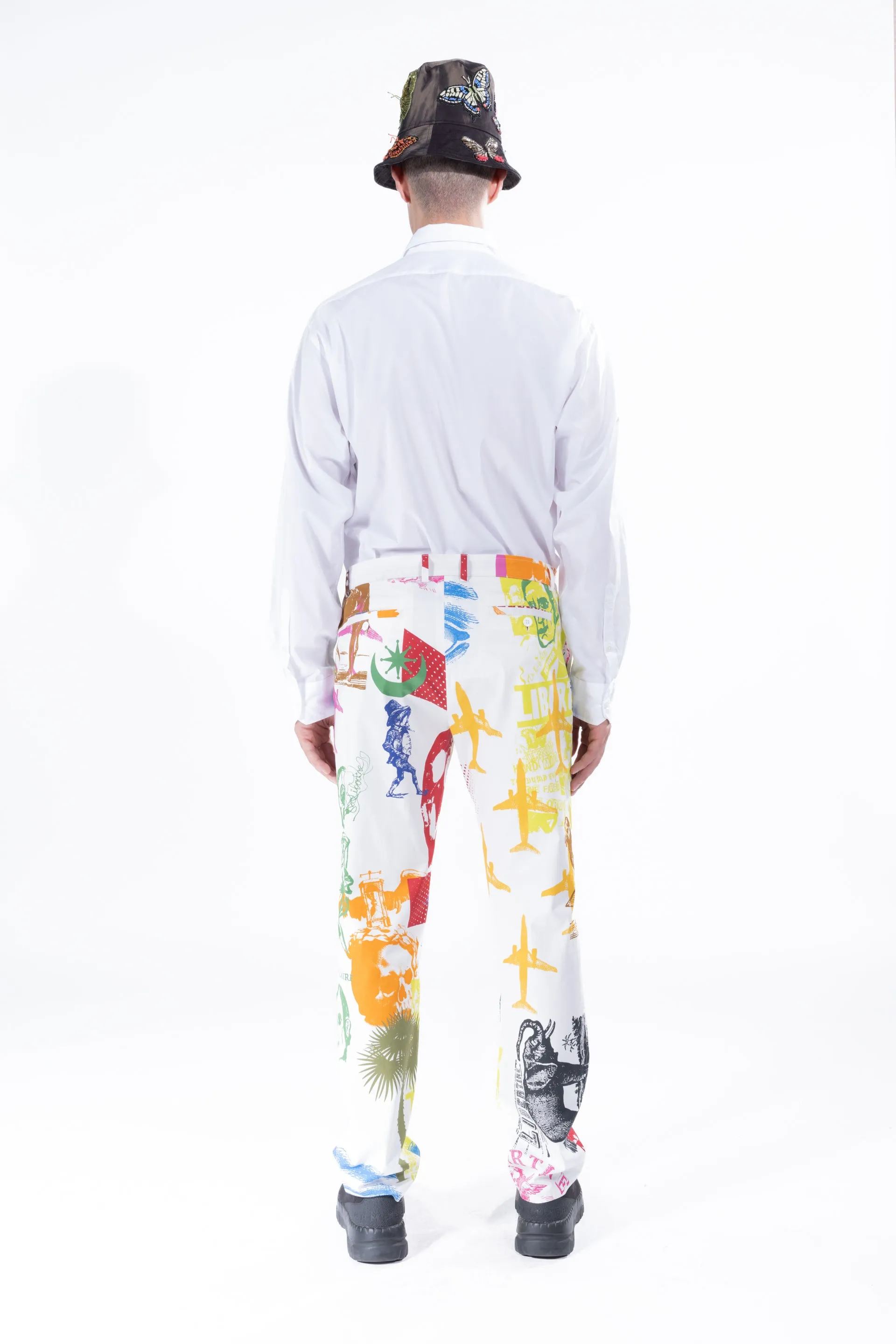 'LIBERTINE SILK SCREENS' CHINOS