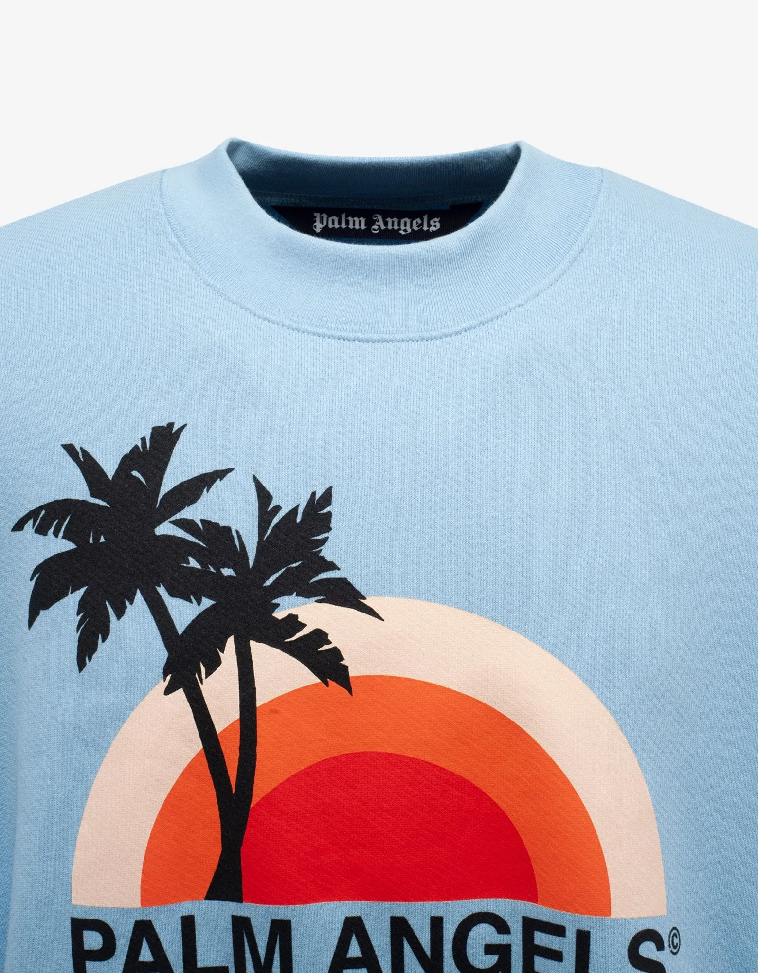 Light Blue Sunset Print Oversized Sweatshirt