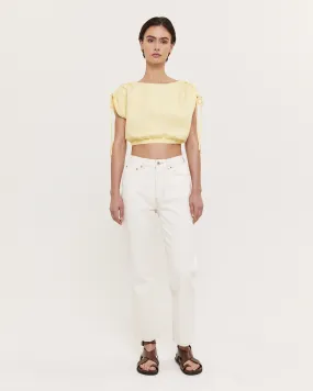 Lila Linen Top in Lemon Sorbet - SABA