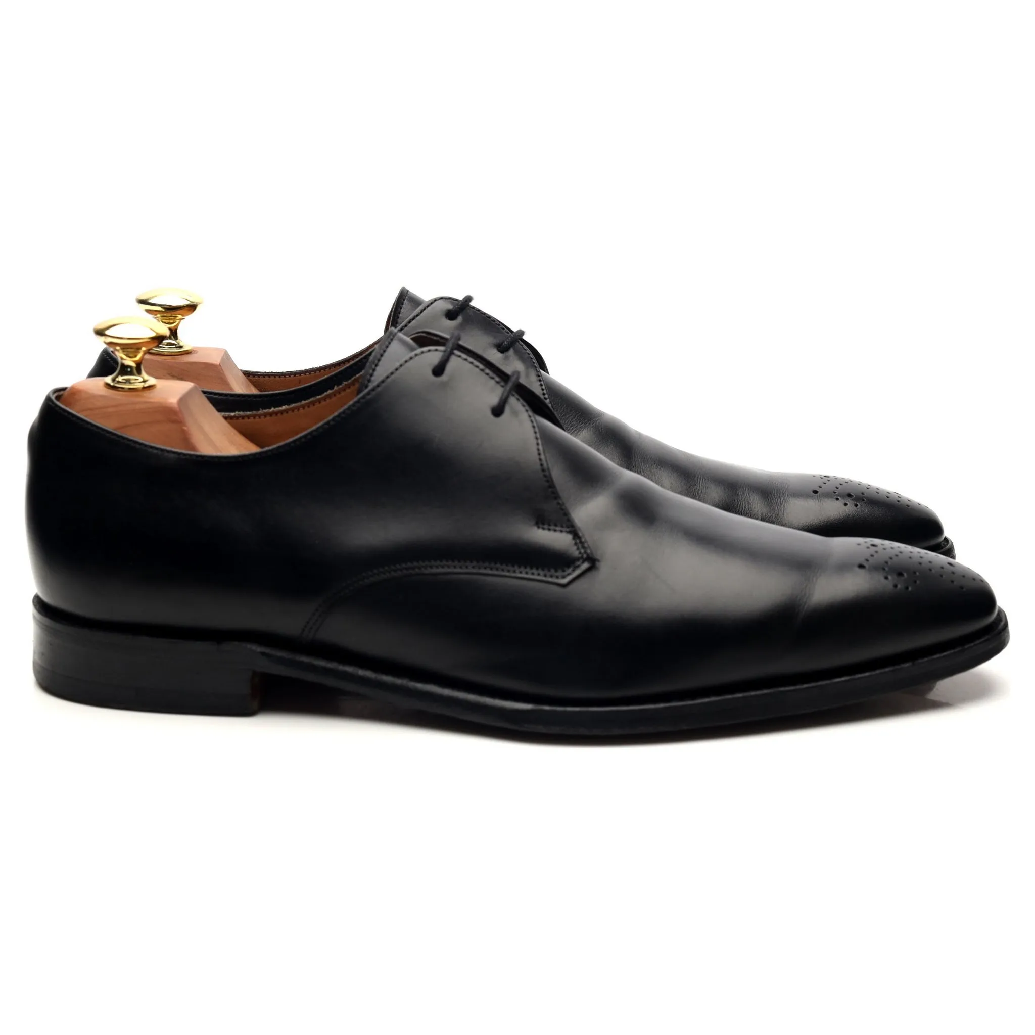 'Liverpool' Black Leather Derby UK 8.5 F