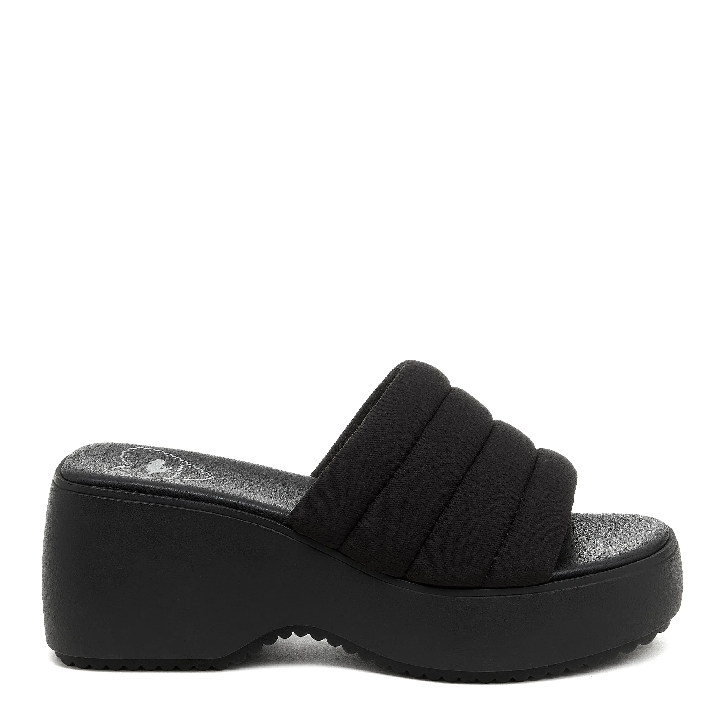 Lounge Black Platform Slide Sandal