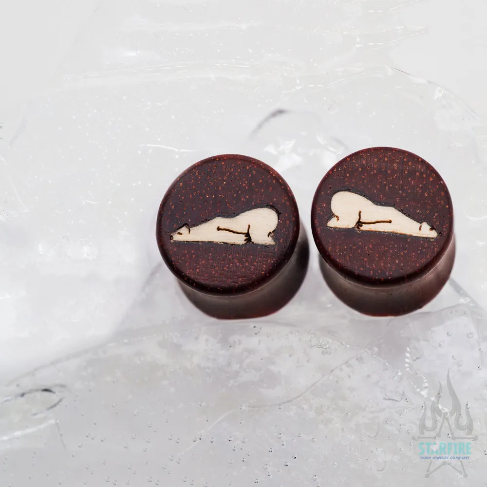 Lounge Polar Bear Wood Inlay Plugs