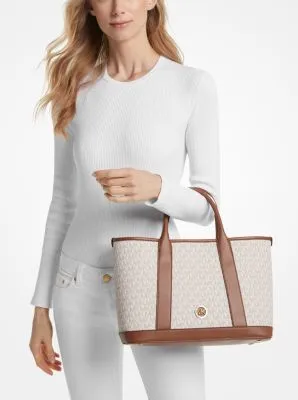 Luisa Medium Signature Logo Satchel