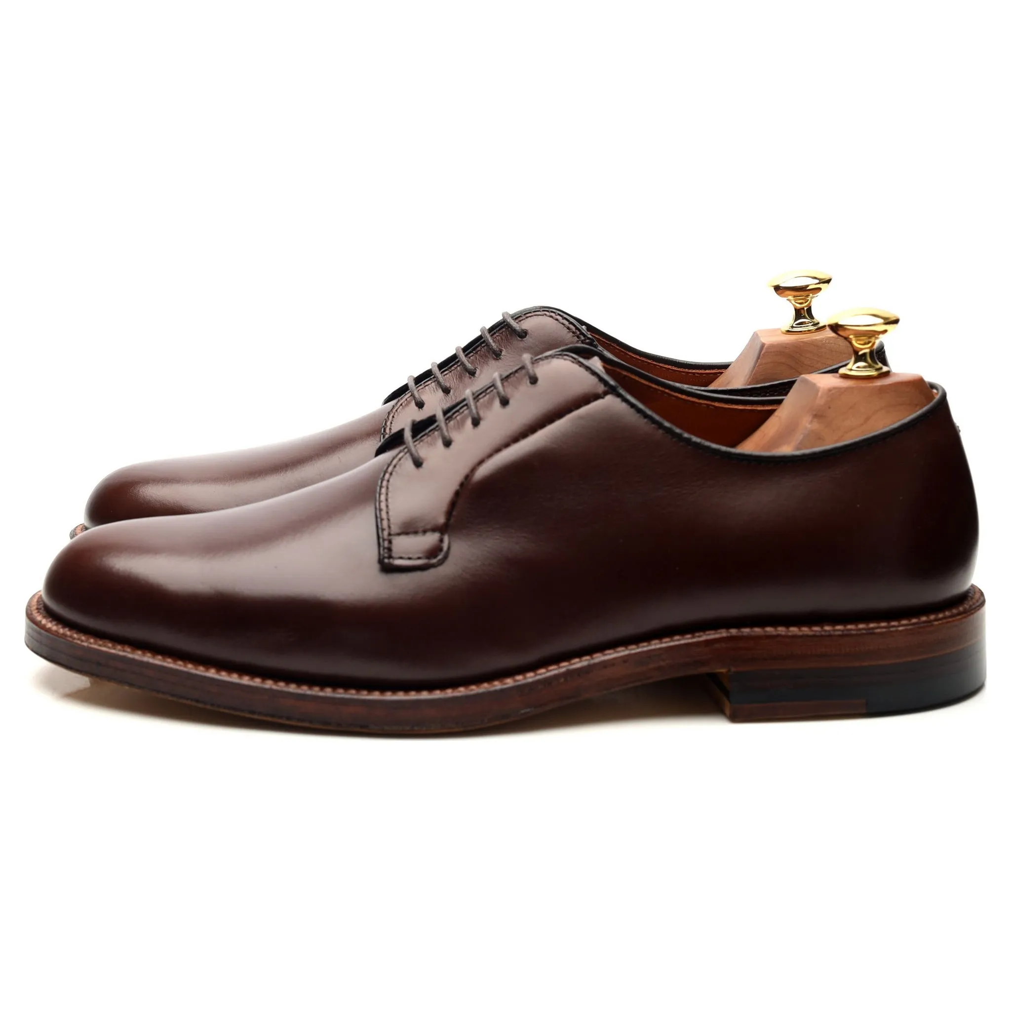 'M6408' Dark Brown Leather Derby UK 8.5 - 11