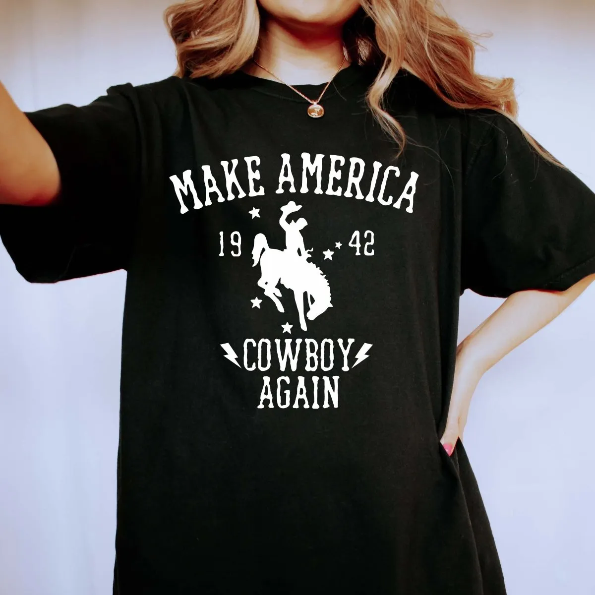 Make America Cowboy Again Comfort Color Tee