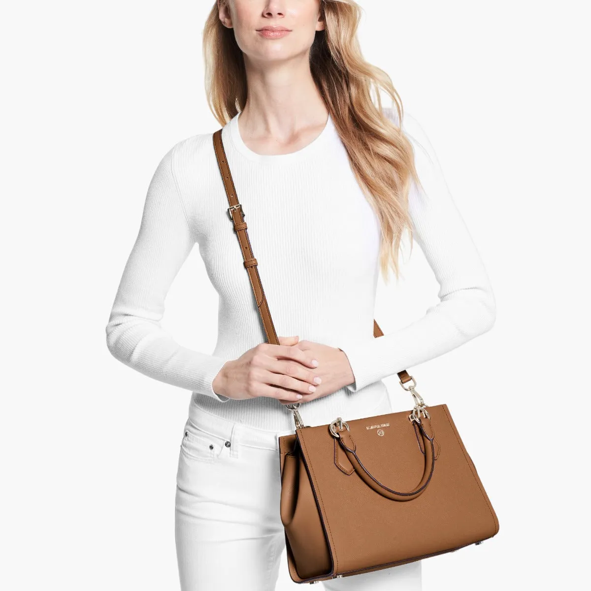 Marilyn Medium Saffiano Leather Satchel