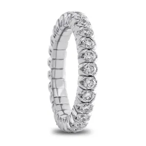 Mattioli X-Band Celebration Stretch Diamond Eternity Band Ring 18K 1.31 carats tw