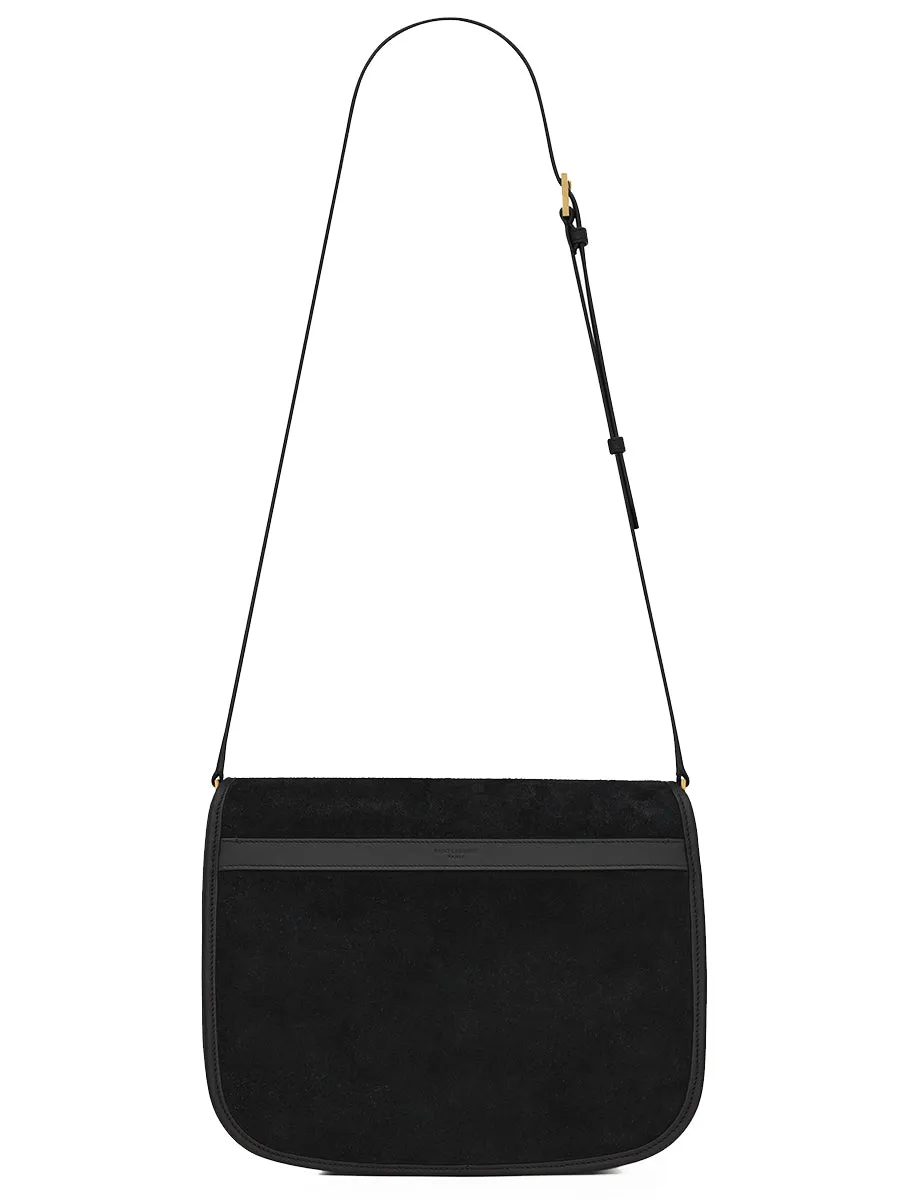 Medium Francoise Satchel in Suede and Goya Leather