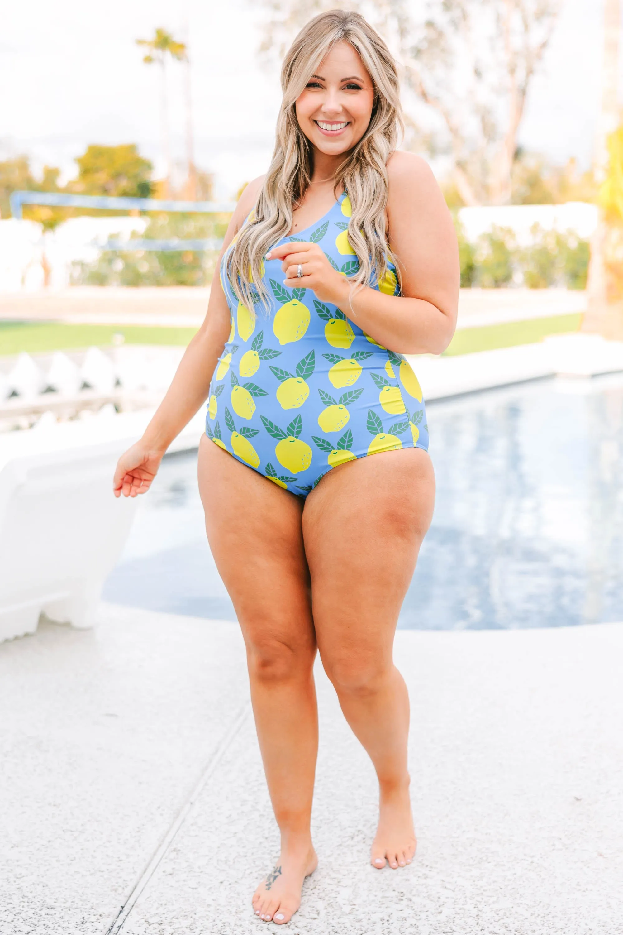 Meet You At The Lake Swimsuit, Lemon Zest