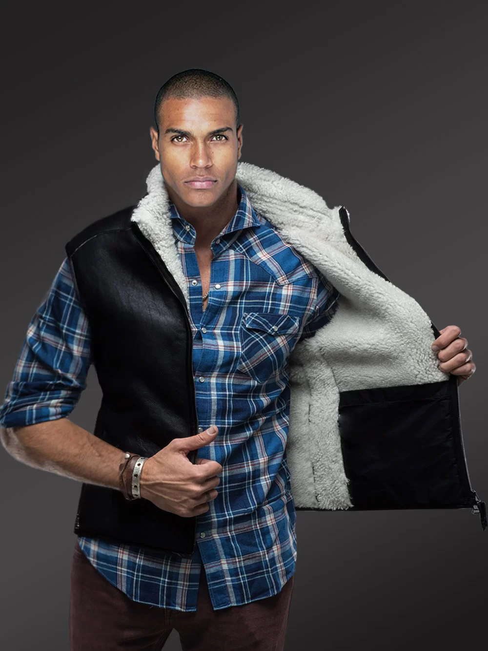 Men Sheepskin Vest | Sheepskin Vest Jacket