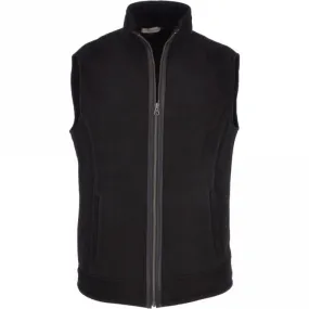 Men's Leather Sheepskin Gilet Black : Saxon