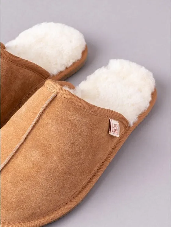 Men's Sheepskin Sliders in Tan