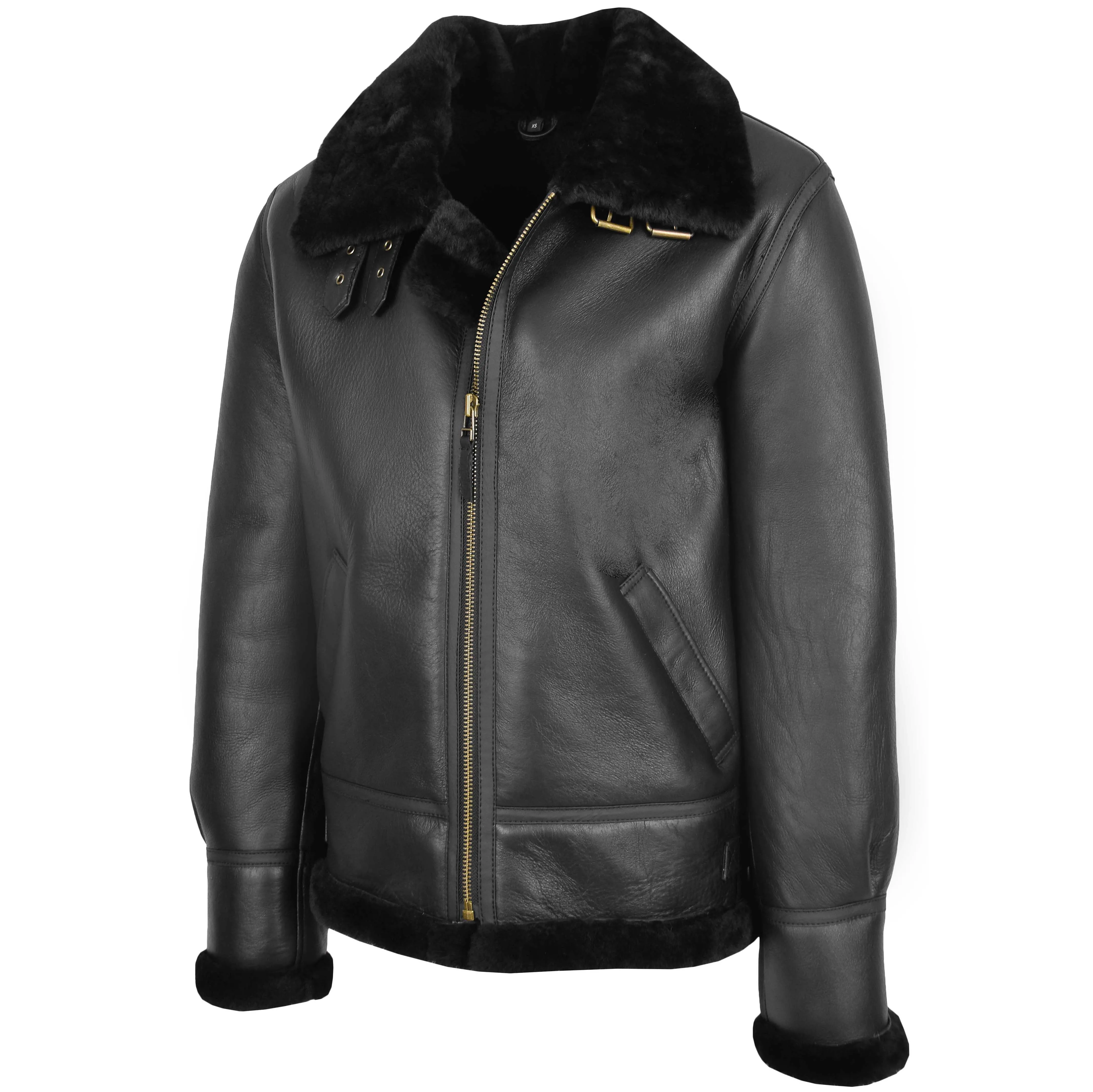 Men's Classic B3 Original Sheepskin Jacket Black