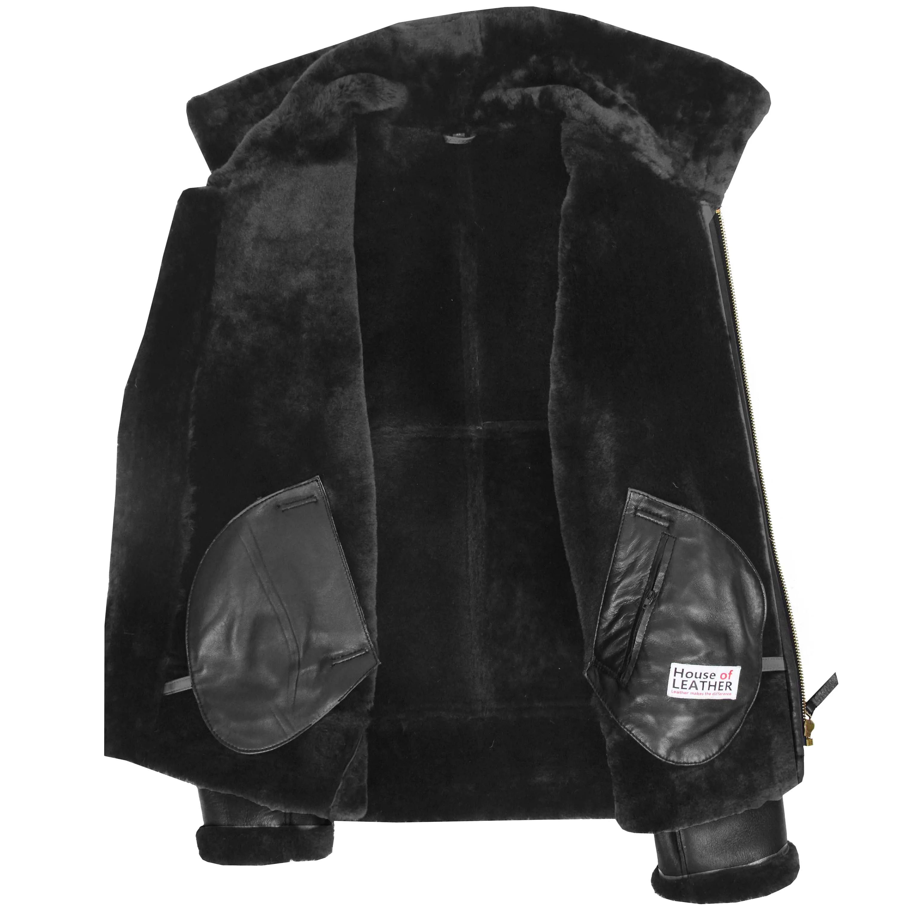 Men's Classic B3 Original Sheepskin Jacket Black