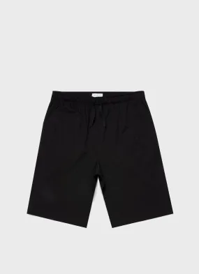 Men's Cotton Modal Lounge Shorts in Black