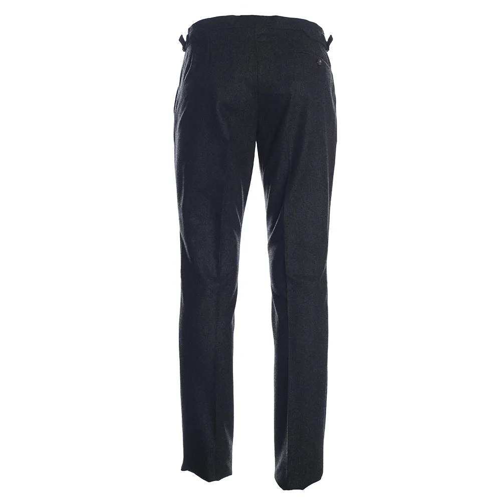 Men's Hackett, Mayfair Flannel Birdseye Trousers in Charcoal