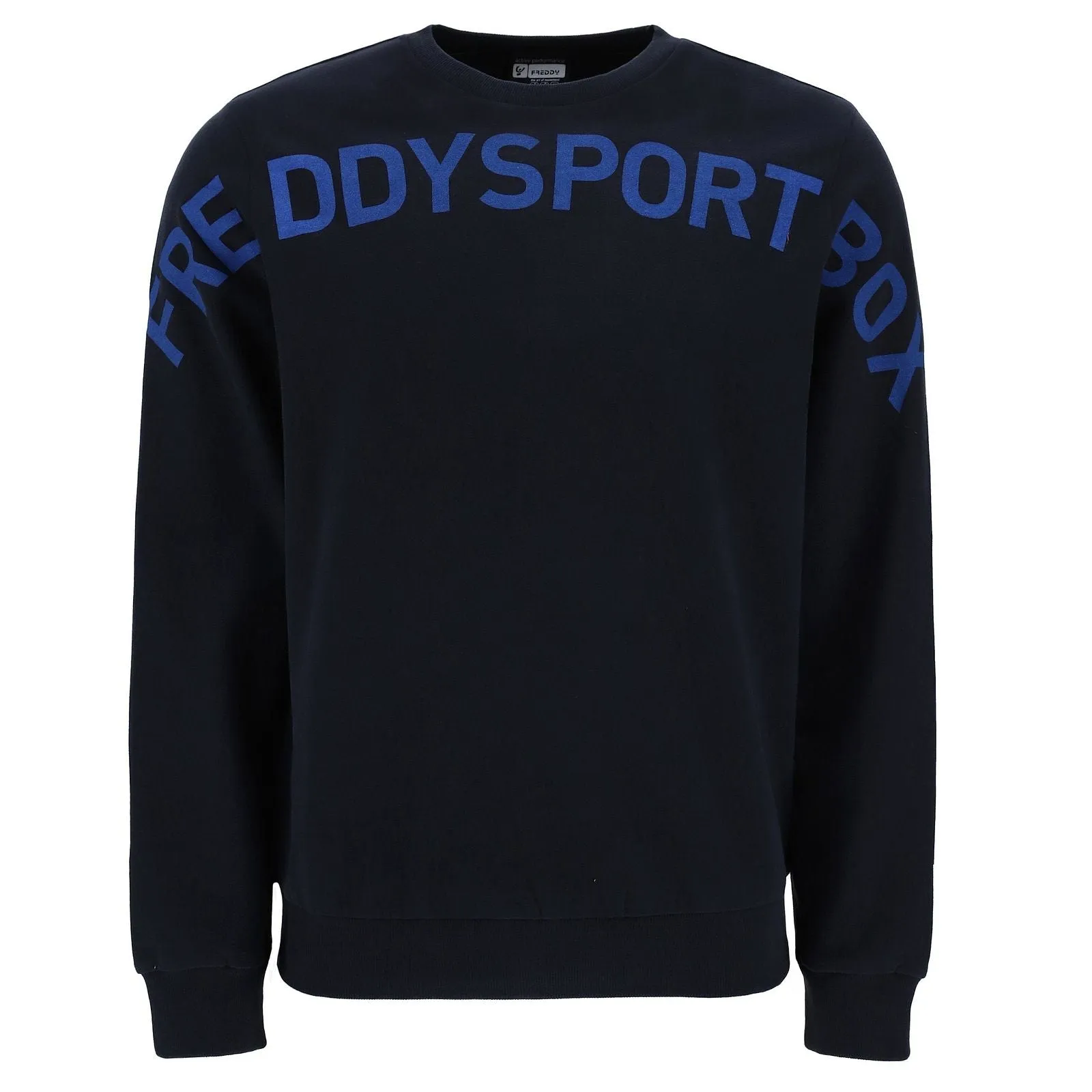 Men's Lounge Sweatshirt - Dark Blue + Blue Letters