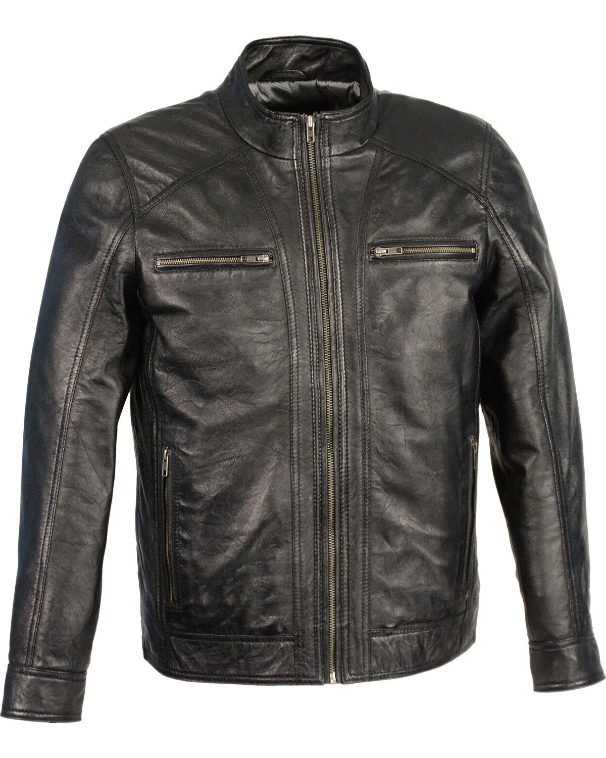 Milwaukee Leather Men's Sheepskin Moto Leather Jacket - 4X