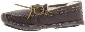 Minnetonka Men's Sheepskin Moose Slipper