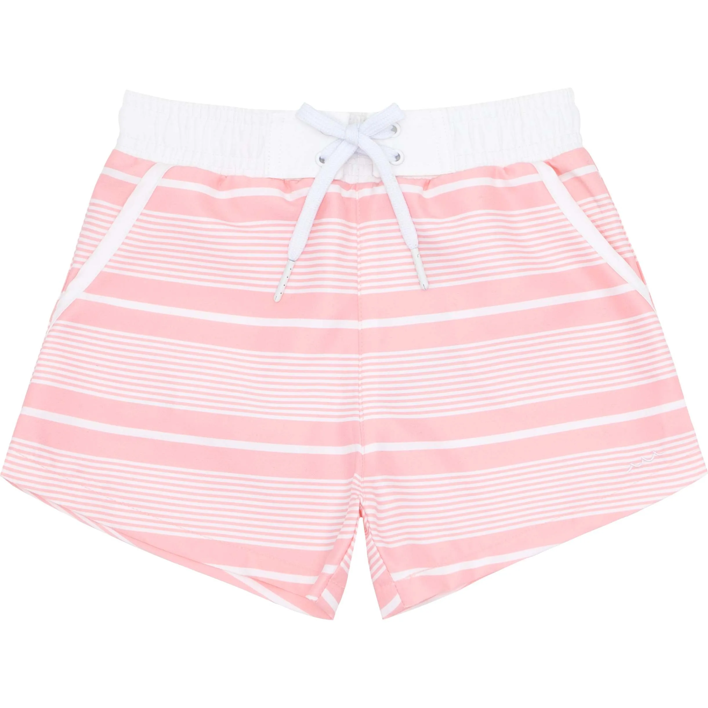 Minnow Boys Sorbet Pink Stripe Boardie With Pockets