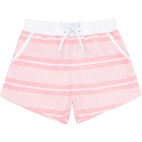 Minnow Boys Sorbet Pink Stripe Boardie With Pockets