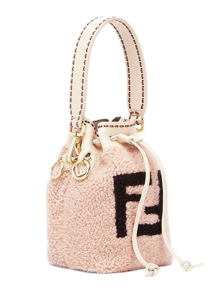 Mon Tresor Bucket Bag in Pink Sheepskin