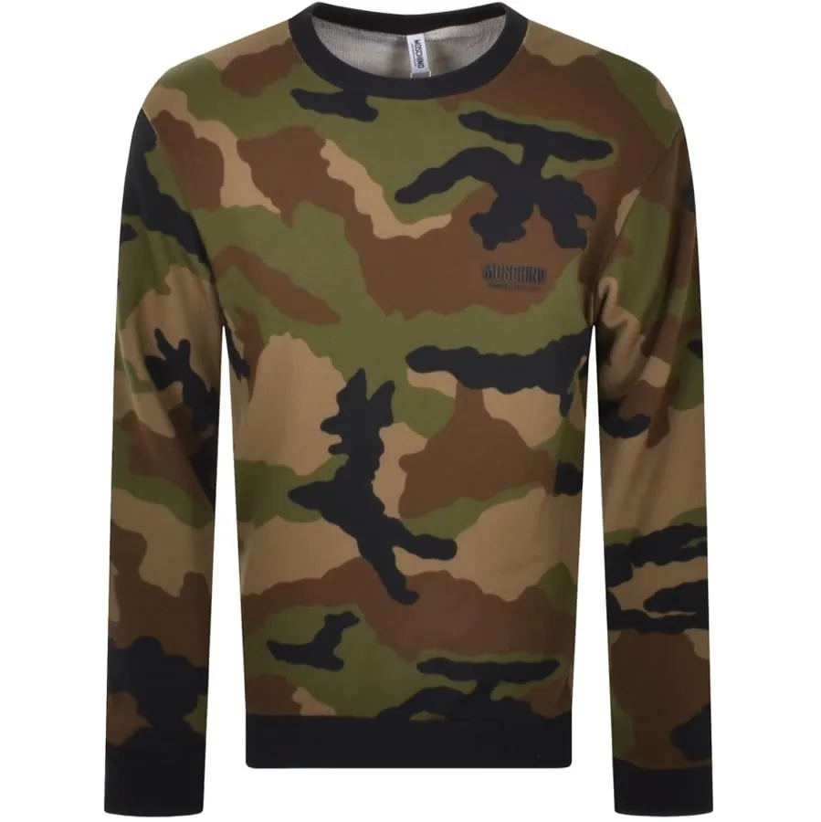 Moschino Lounge Camo Sweatshirt Green