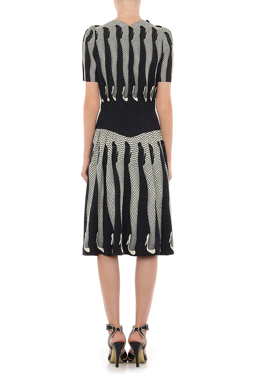 Moschino V-Neck Printed Dress