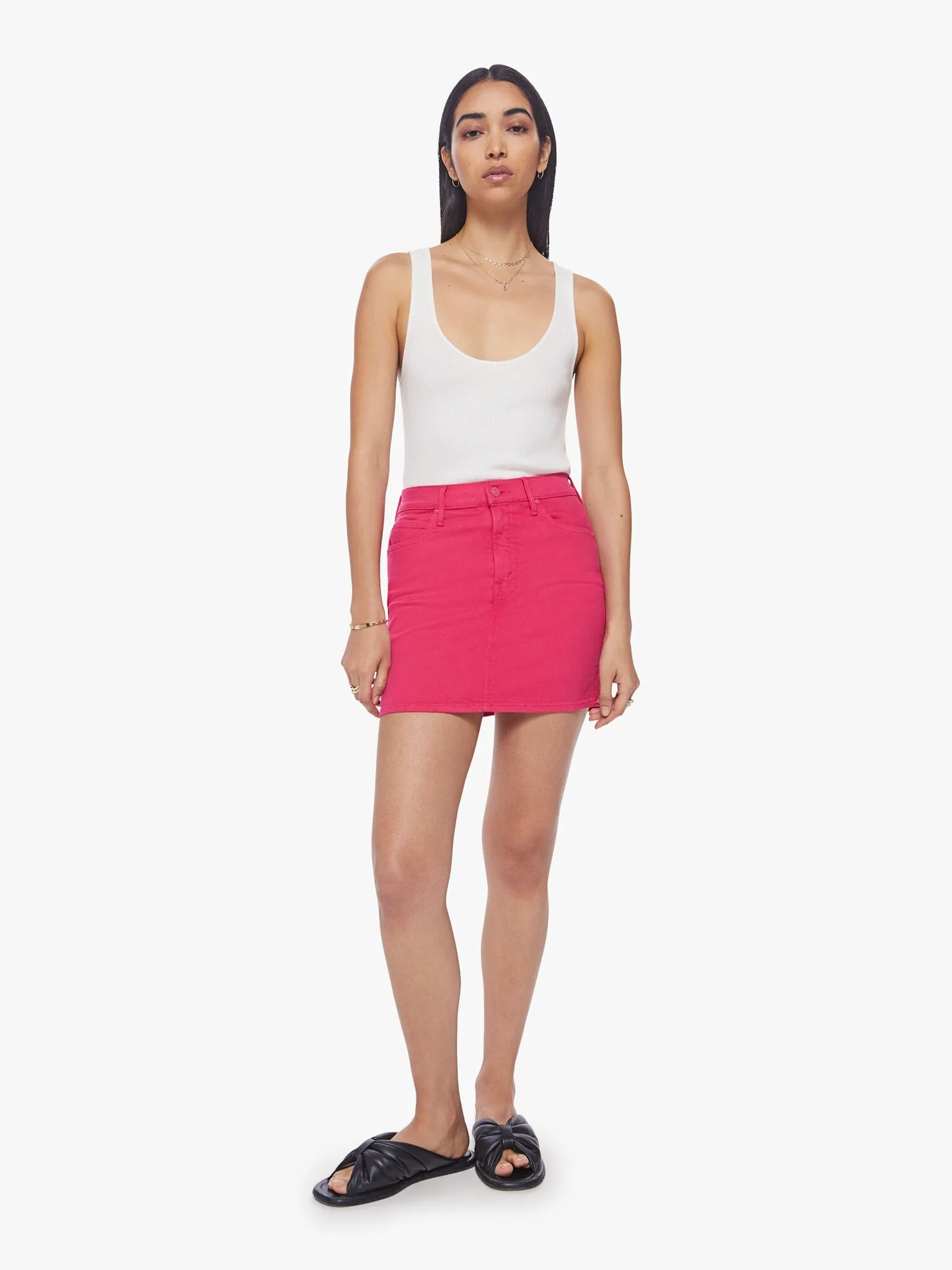 Mother High Waisted Smokin' Skirt - Raspberry Sorbet