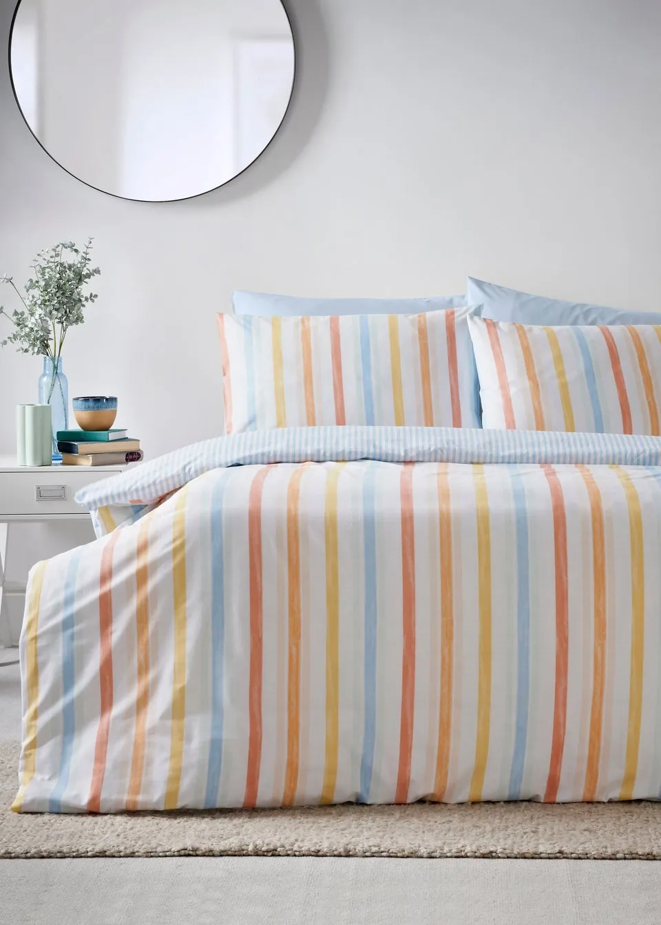 Multicolour Sorbet Stripe Duvet Set