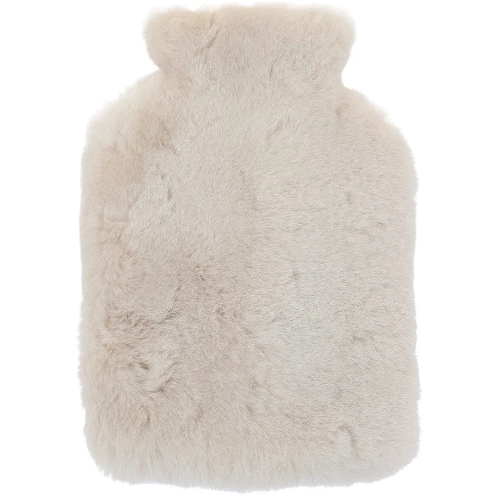 Natural Sheepskin Hot Water Bottle Cover Linen:  HW Bottle Cover 2L