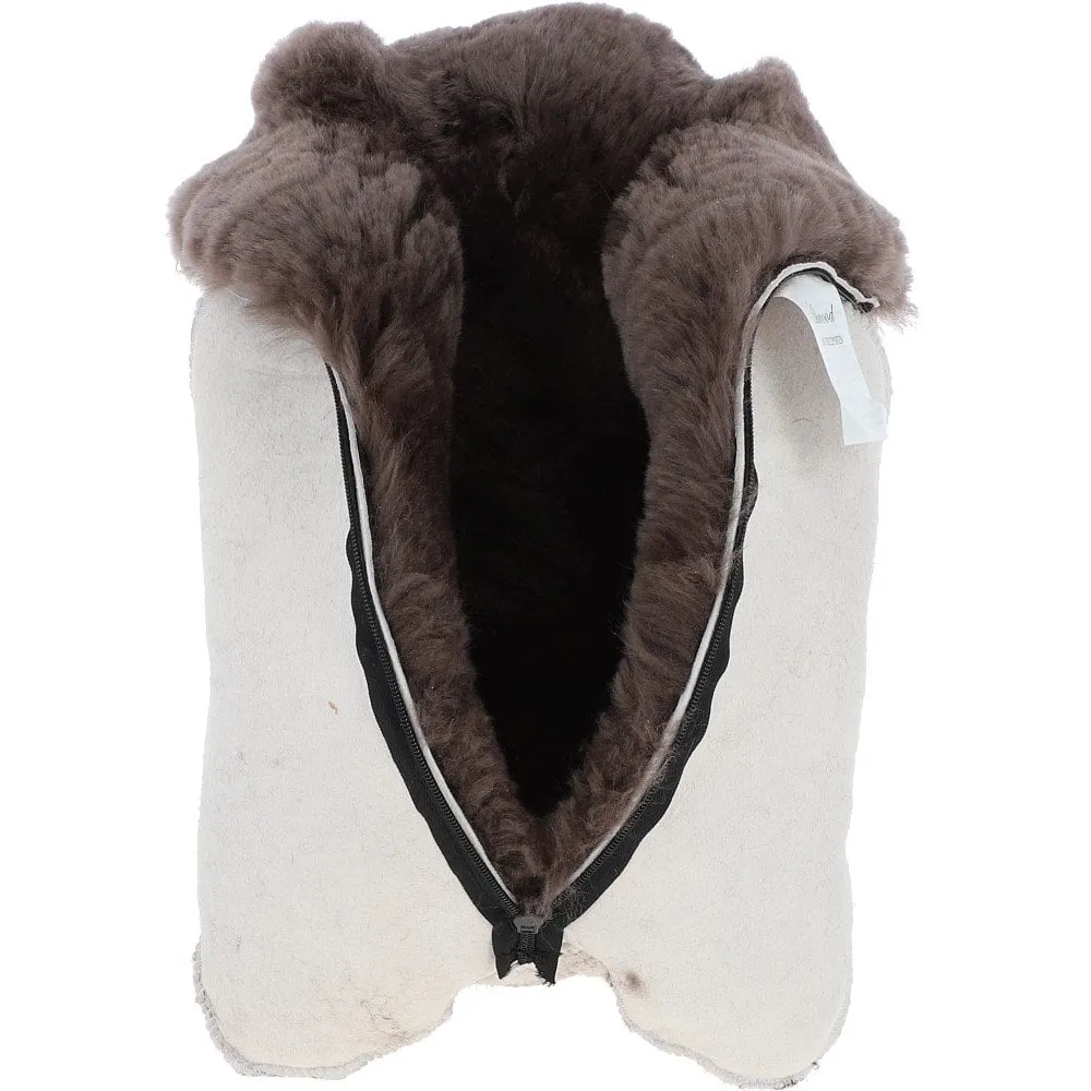 Natural Sheepskin Hot Water Bottle Cover Mink Brown:  HW Bottle Cover 2L