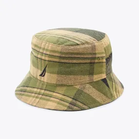 Nautica Men's Flannel Bucket Hat Olive Vine