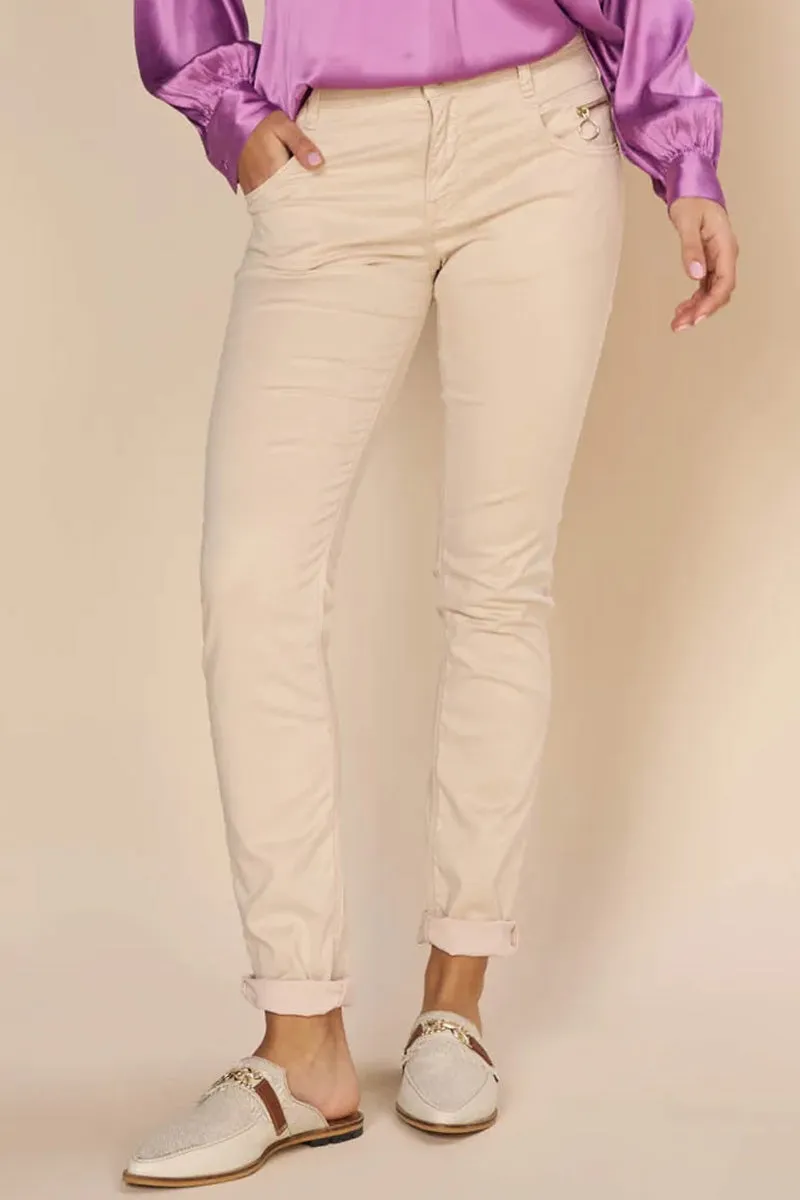 Nelly Rosemany Pant | Cement | Bukser fra Mos Mosh