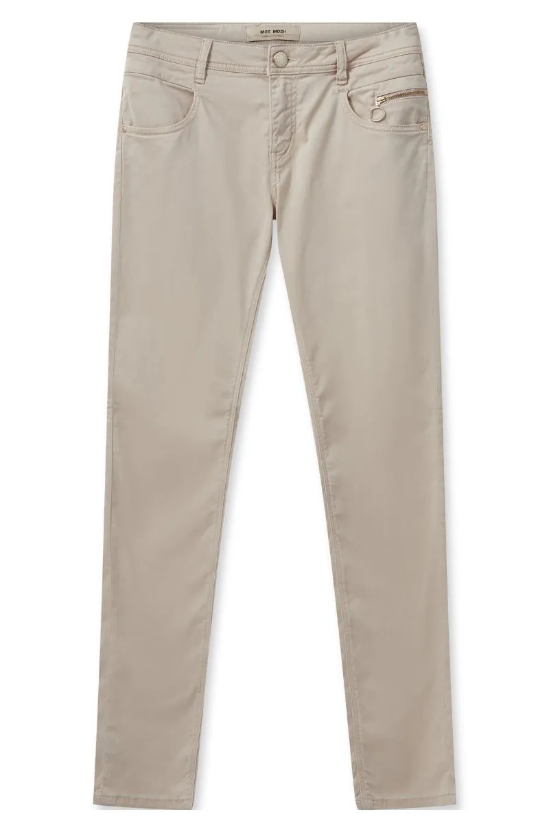 Nelly Rosemany Pant | Cement | Bukser fra Mos Mosh