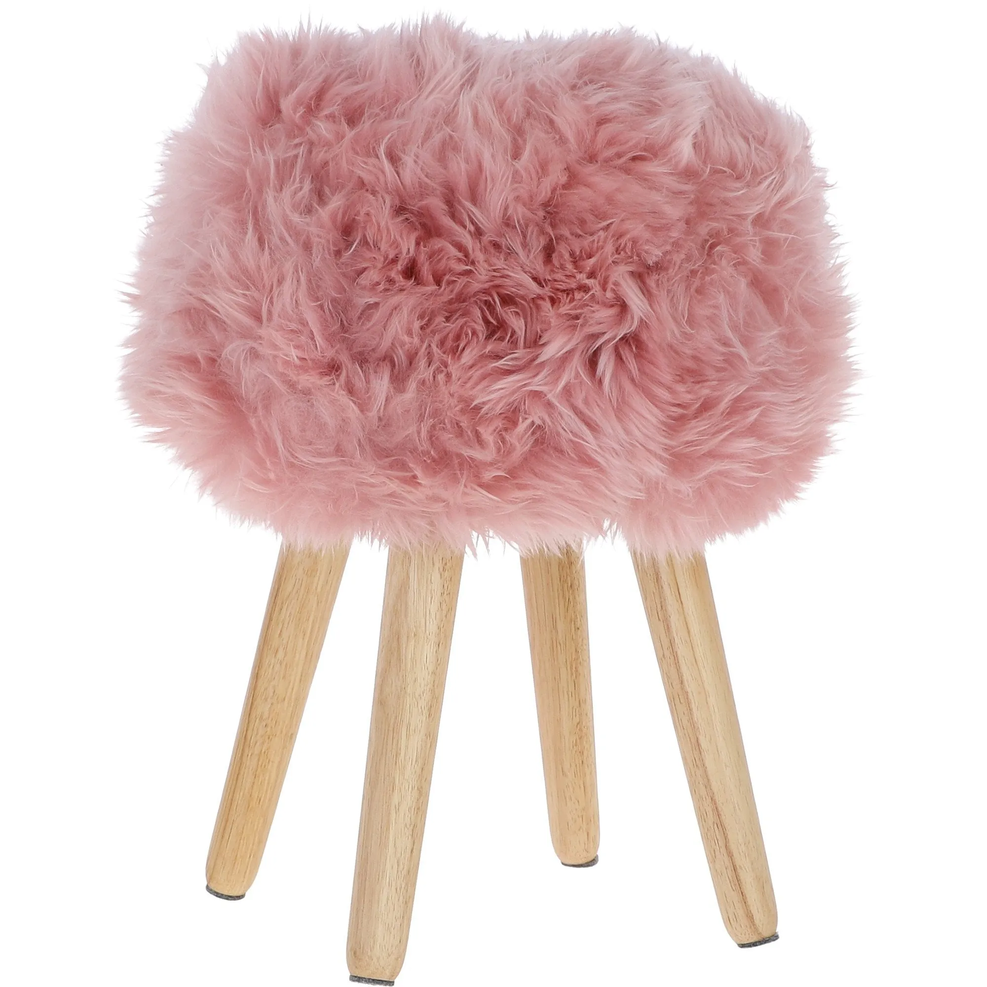 New Zealand Sheepskin Stool Rosa:  NZ Stool