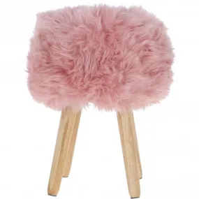 New Zealand Sheepskin Stool Rosa:  NZ Stool