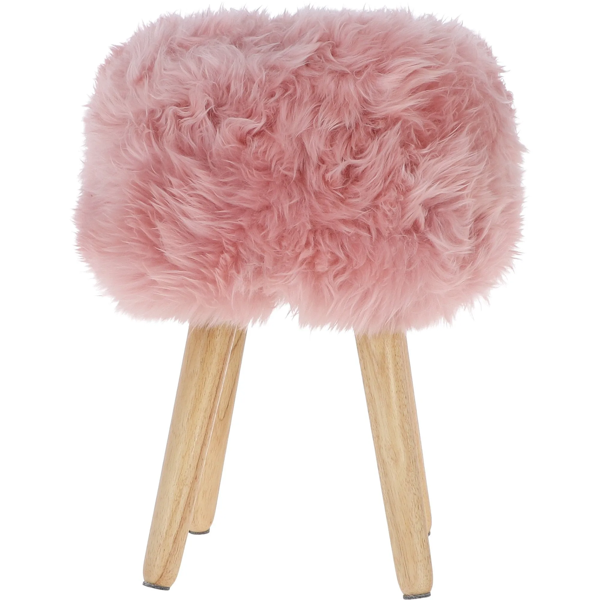 New Zealand Sheepskin Stool Rosa:  NZ Stool