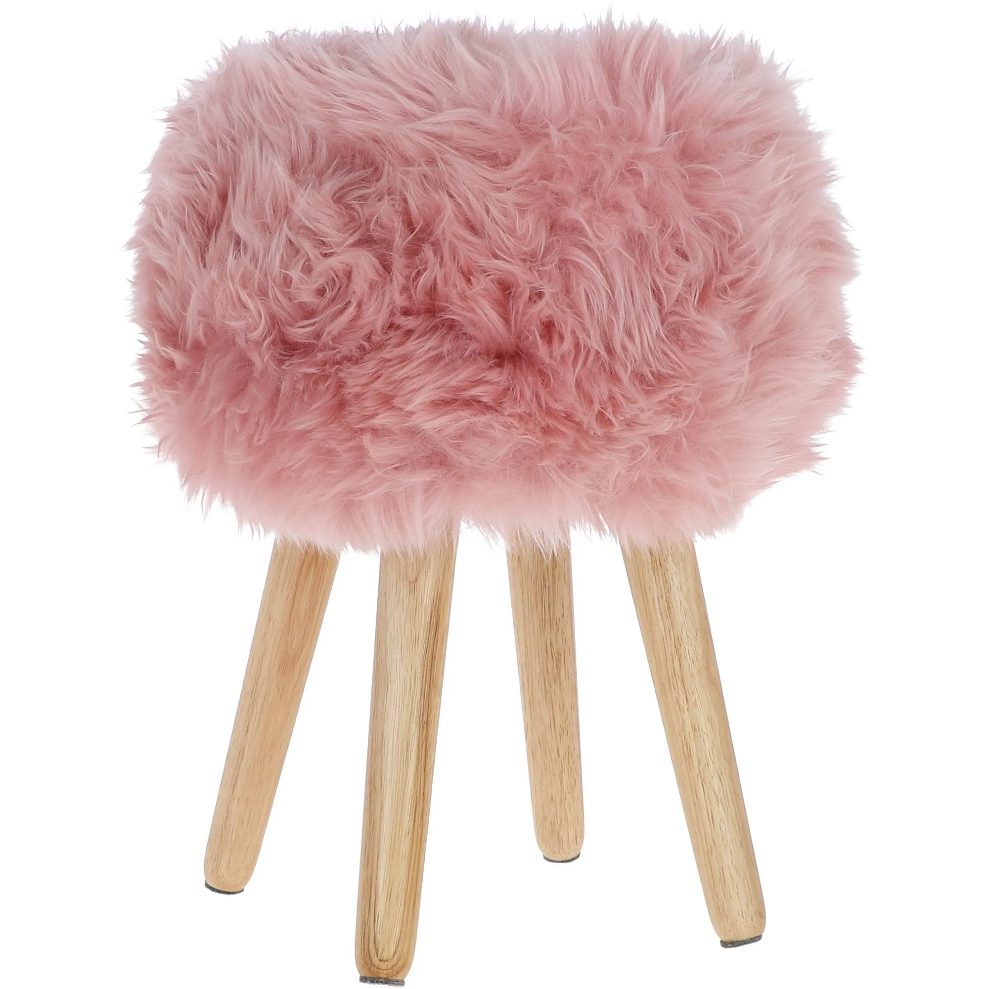 New Zealand Sheepskin Stool Rosa:  NZ Stool