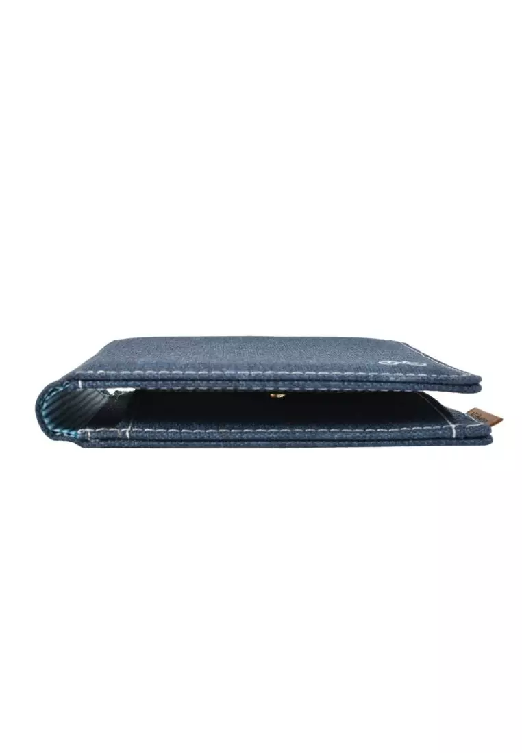 Nifteen Nifteen London Billfold Wallet With Coin Purse - Navy With Grey Lining