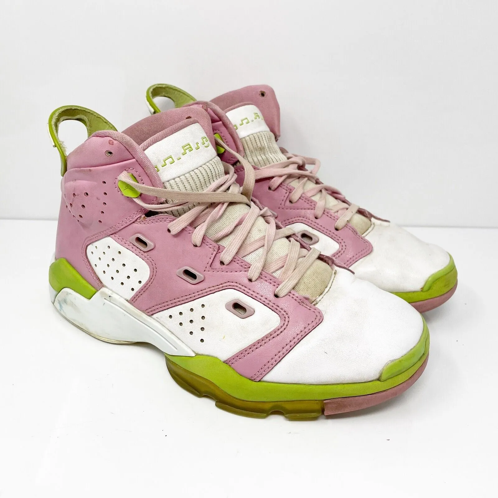 Nike Girls Air Jordan 6 17 23 DM1159-613 White Basketball Shoes Sneakers Size 6Y