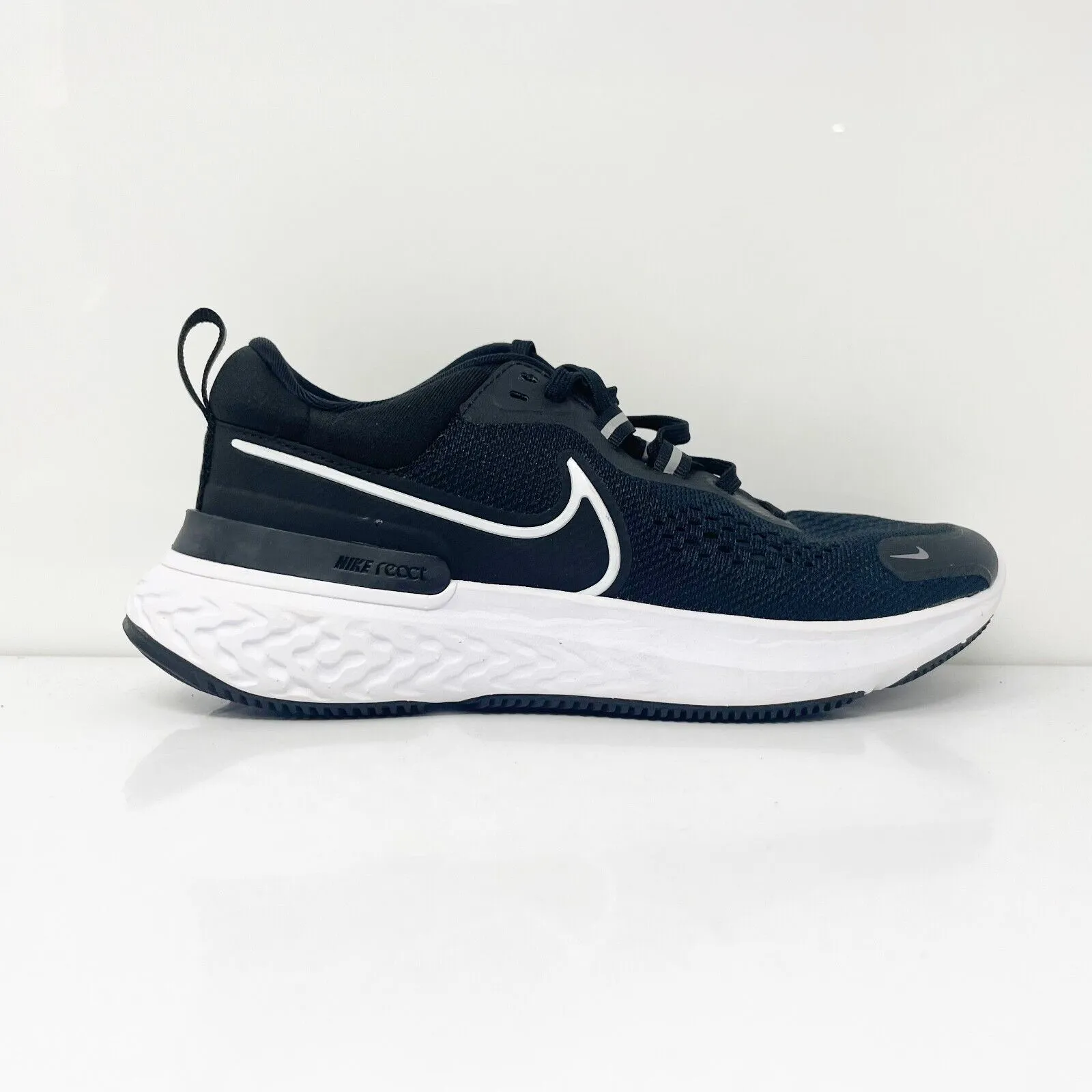 Nike Womens React Miler 2 CW7136-001 Black Running Shoes Sneakers Size 6