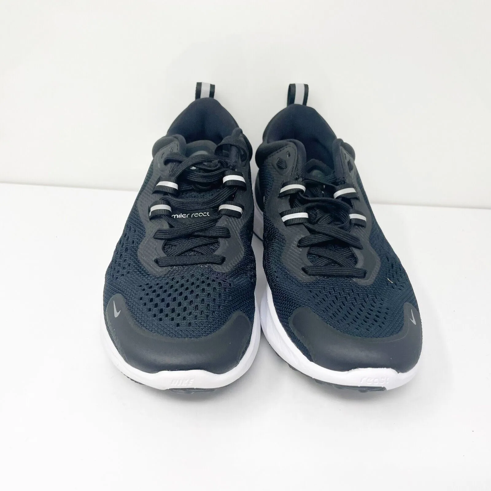 Nike Womens React Miler 2 CW7136-001 Black Running Shoes Sneakers Size 6